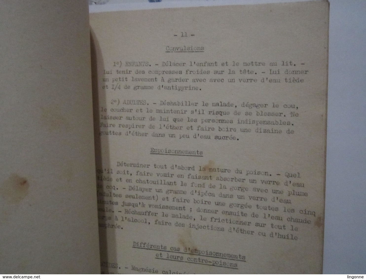 RARE MILITARIA RÉPUBLIQUE FRANÇAISE GOUVERNEMENT DE L’ALGÉRIE DÉFENSE DES SOLS - SOINS A DONNER - 17 PAGES