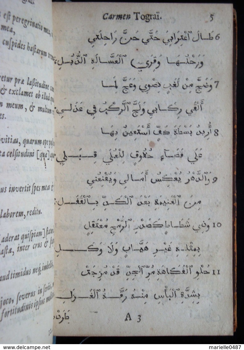 1661 Lamiato'l Ajam, Carmen Tograi, Poeta Arabis Doctissimi - Alte Bücher