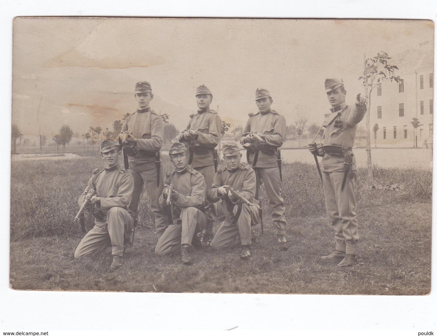 Postcard With Austrian-Hungarian Soldiers Lead By A Cpl Posted From Meran 18.11.1911 (Meran, Located In - Militaria