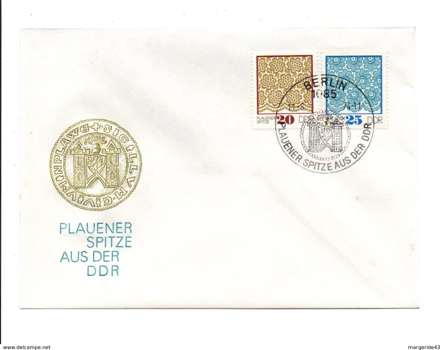 ALLEMAGNE RDA DDR 1974 SERIE DENTELLE DE PLAUEN - Autres & Non Classés