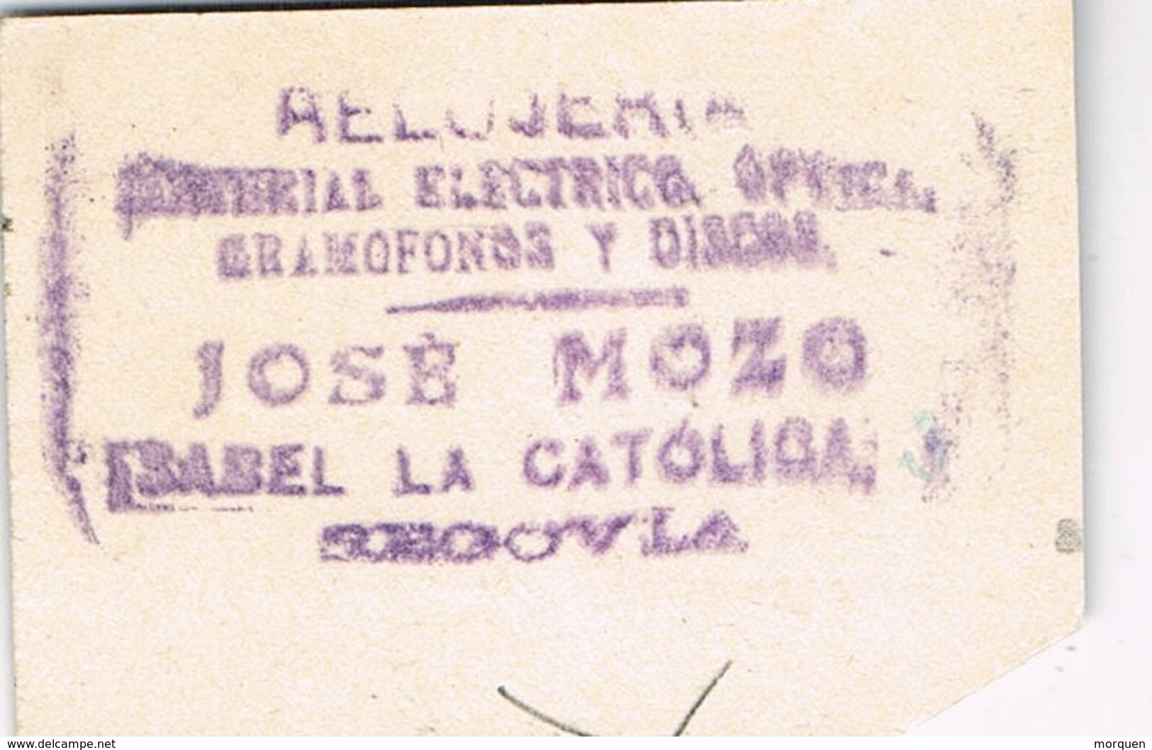 31107. Fragmento Entero Postal EP 84, Cervantes 45 Cts. Tampon Dorso SEGOVIA - 1931-....