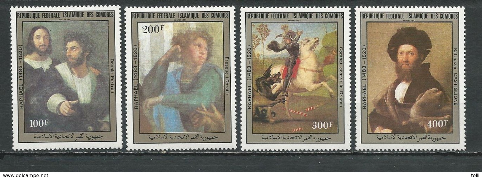 COMORES Scott 587-590 Yvert 404-407 (4) ** Cote 12,50 $ 1983 - Comores (1975-...)