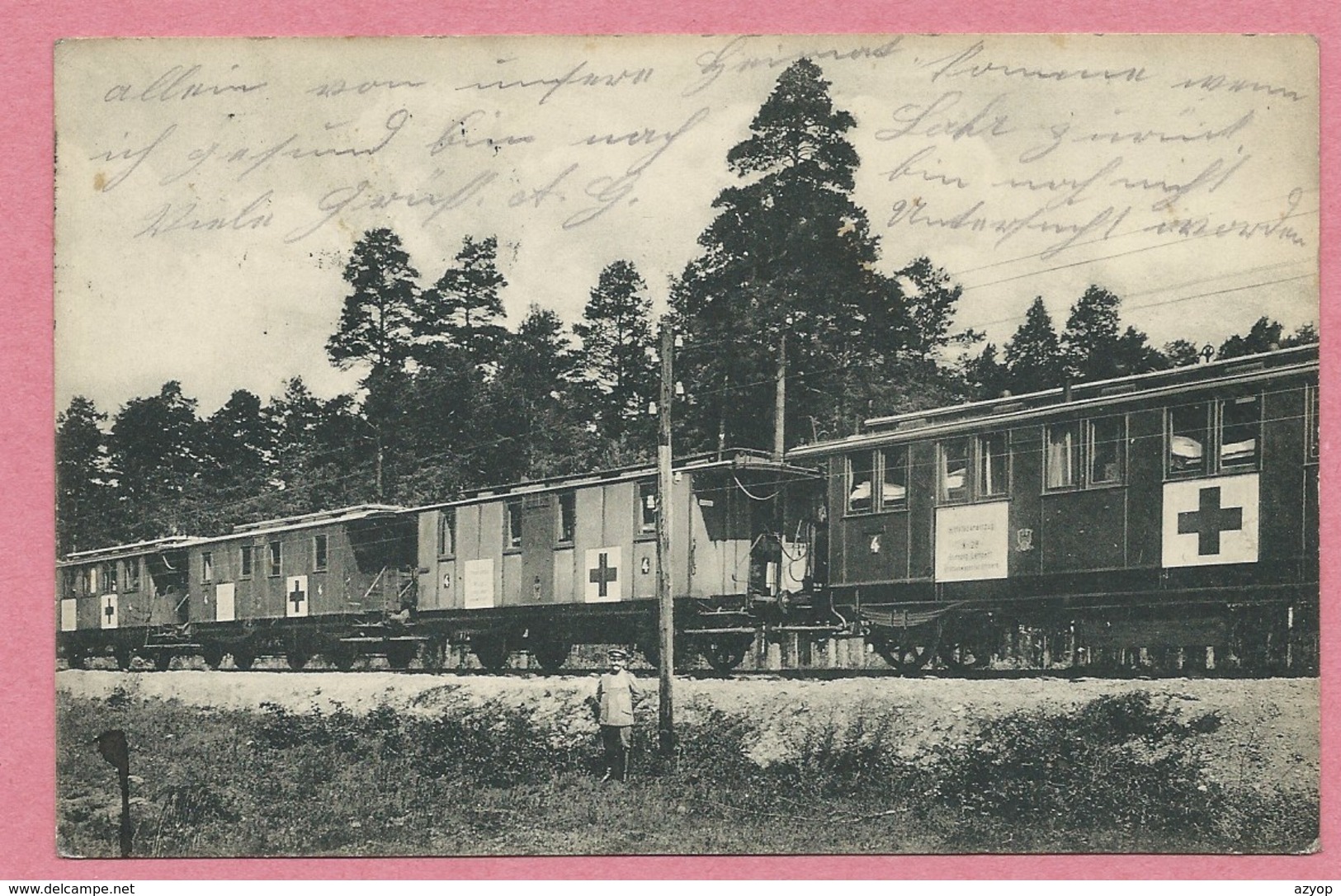 Train Sanitaire Allemand - Rotes Kreuz - Red Cross - Croix Rouge - Hilfslazarettzug 28 - Feldpost - Guerre 14/18 - Guerra 1914-18
