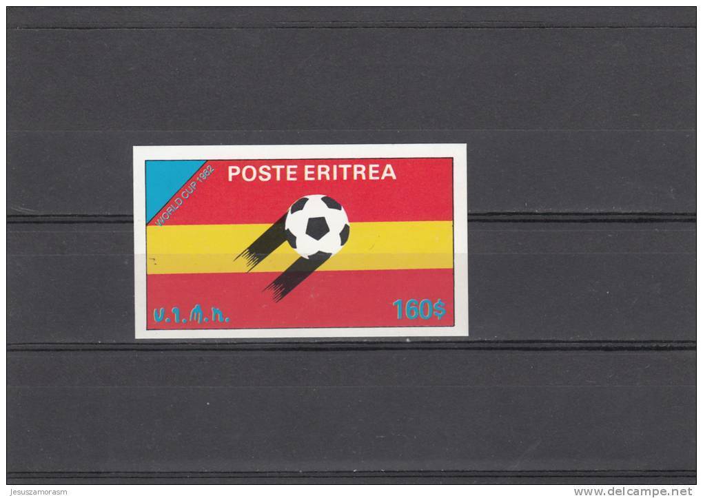 Eritrea Sello Futbol 82 Sin Dentar - Viñetas De Fantasía