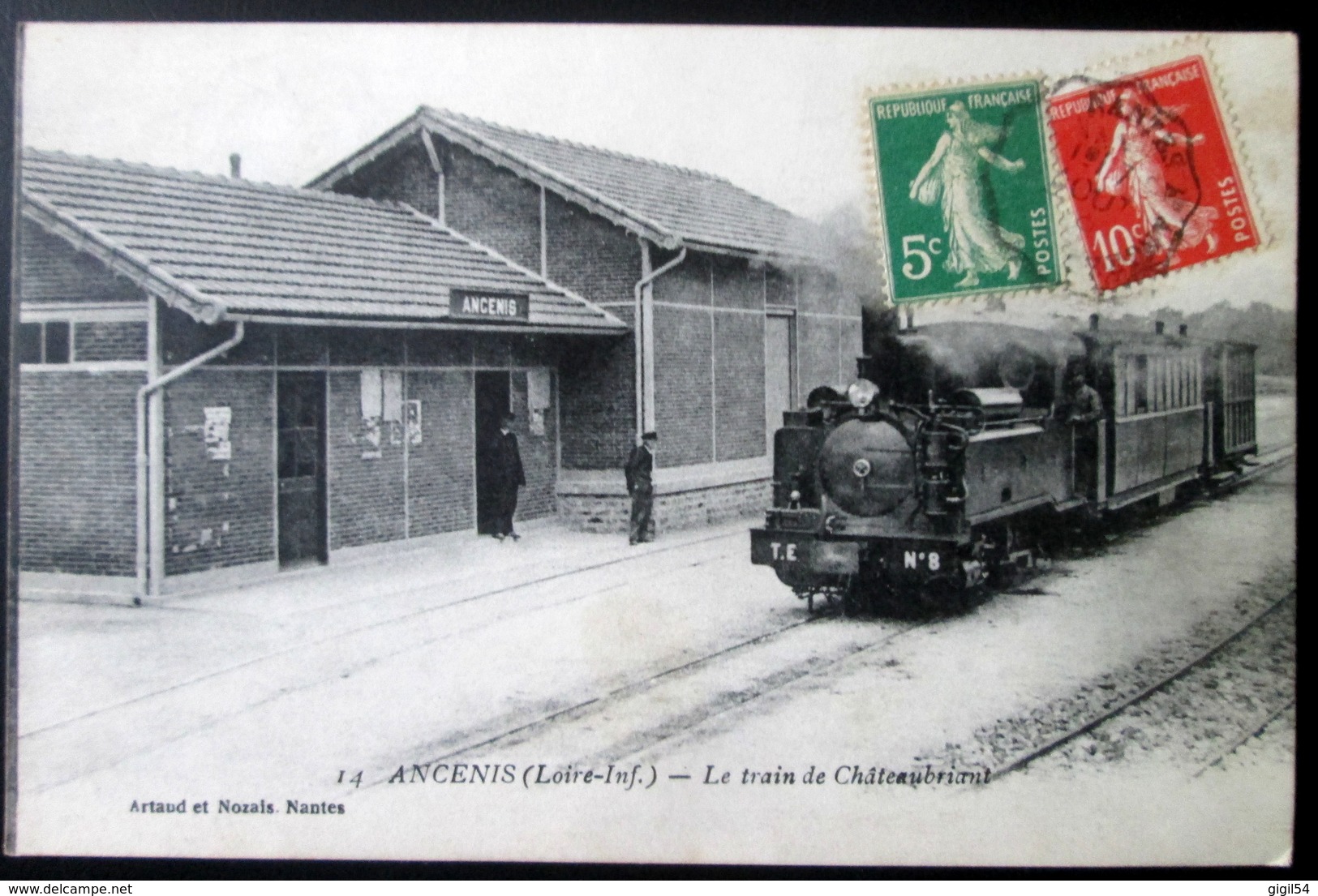 44  ANCENIS  Gare TRAIN De CHATEAUBRIANT  Gros Plan 1919 - Ancenis