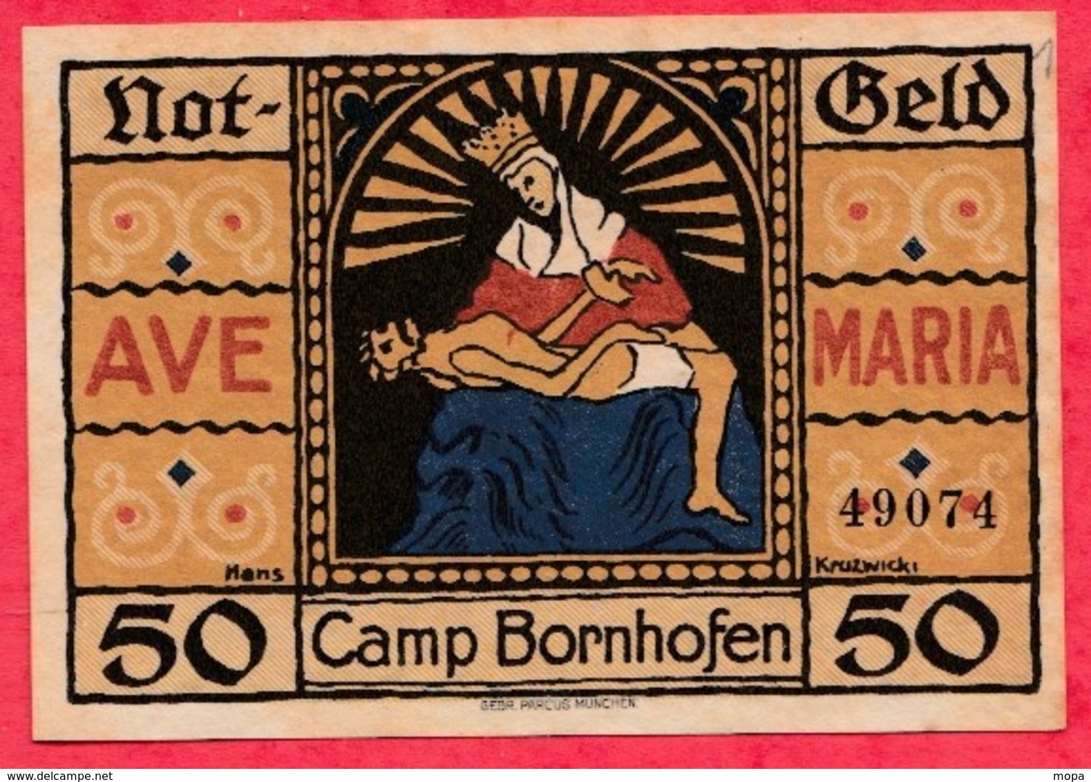 Allemagne 1 Notgeld De 50 Pfenning Stadt Camp Borhofen (RARE) Dans L 'état  N °2888 - Verzamelingen