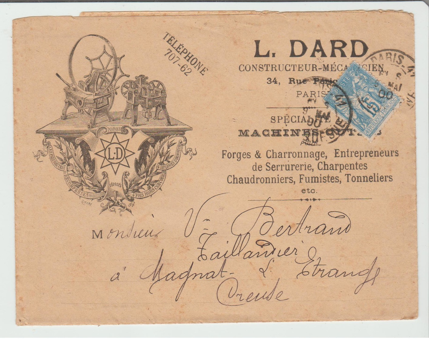 PARIS: " FORGES, CHARRONNAGE, TONNELIERS L. Dard Rue Pérignon / LSC De 1900 Pour Magnat TB - 1877-1920: Période Semi Moderne