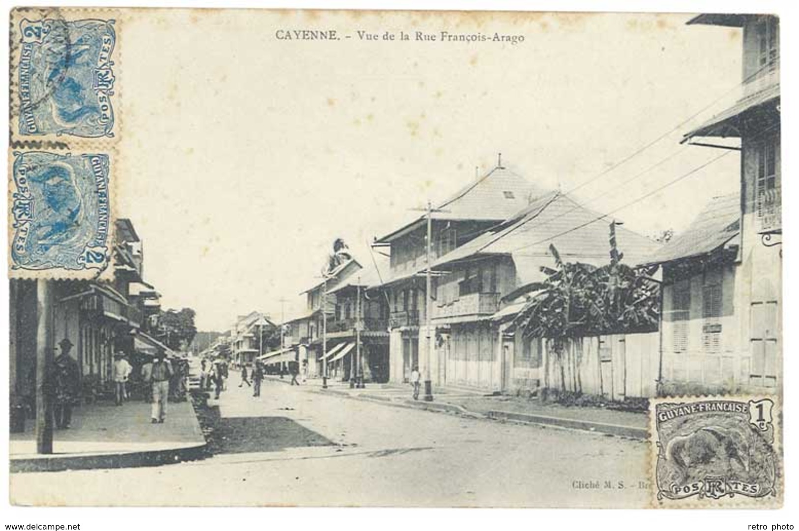 Cpa Guyane - Cayenne - Vue De La Rue François Arago - Cayenne