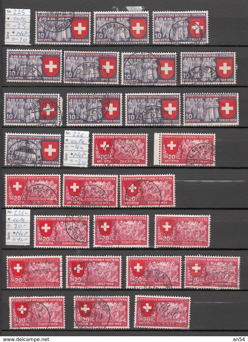 LOT   OBLITERES TRES  BONNE COTE  DE BELLE OBLITERATIONS   CATALOGUE ZUMSTEIN - Vrac (max 999 Timbres)