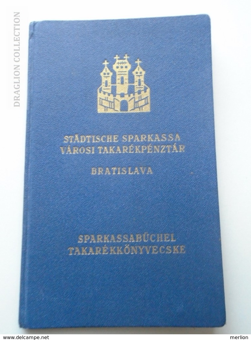 ZA149.15  Bratislava Slovakia  1939 - Städtische Sparkassa -Városi Takarékpénztár Sparkassabüchel  Komárom Komarno - Chèques & Chèques De Voyage