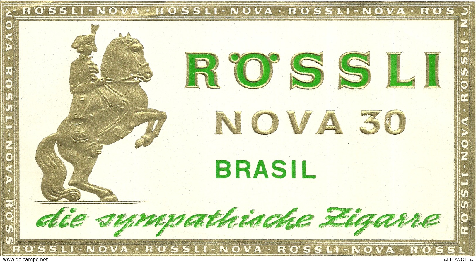 2174 " ETICHETTA ORIGINALE TABACCO ROSSLI - NOVA 30 - BRASIL " ORIGINALE - Altri & Non Classificati