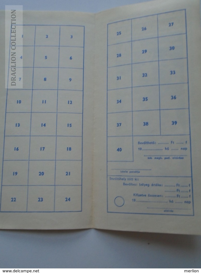 ZA149.17  Savings Stamp Collecting Sheet - Tanulók Takarékpénztára - Unclassified