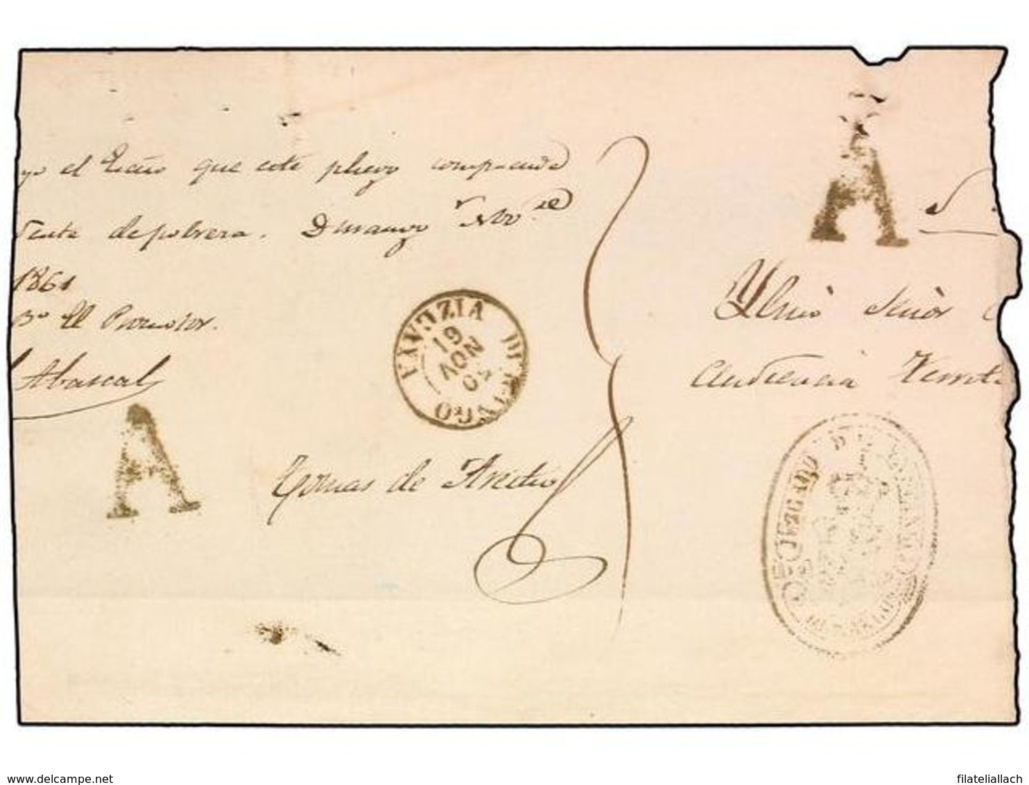 SPAIN: PREPHILATELIC MARKS  DP11 VIZCAYA - ...-1850 Prephilately