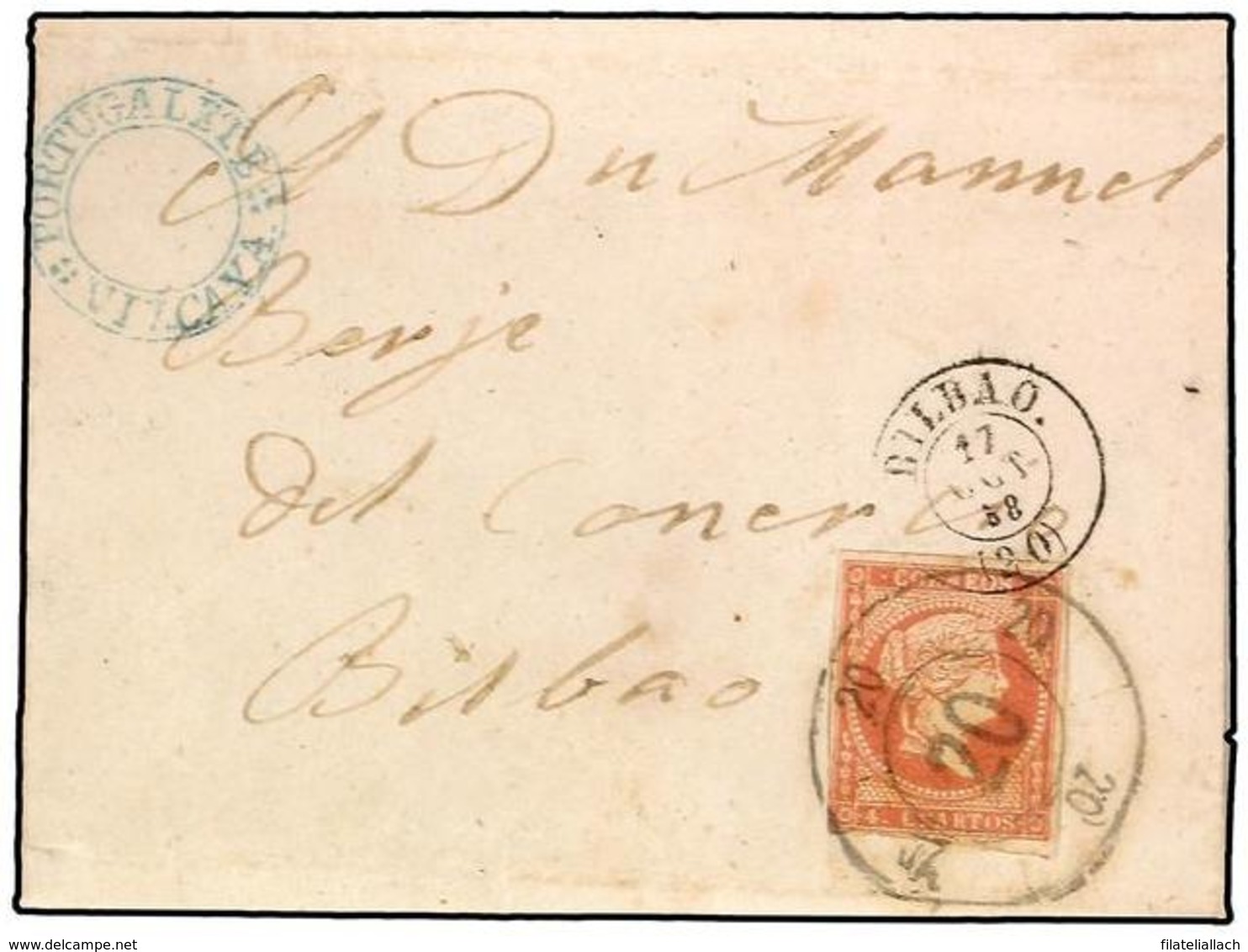 SPAIN: PREPHILATELIC MARKS  DP11 VIZCAYA - ...-1850 Préphilatélie