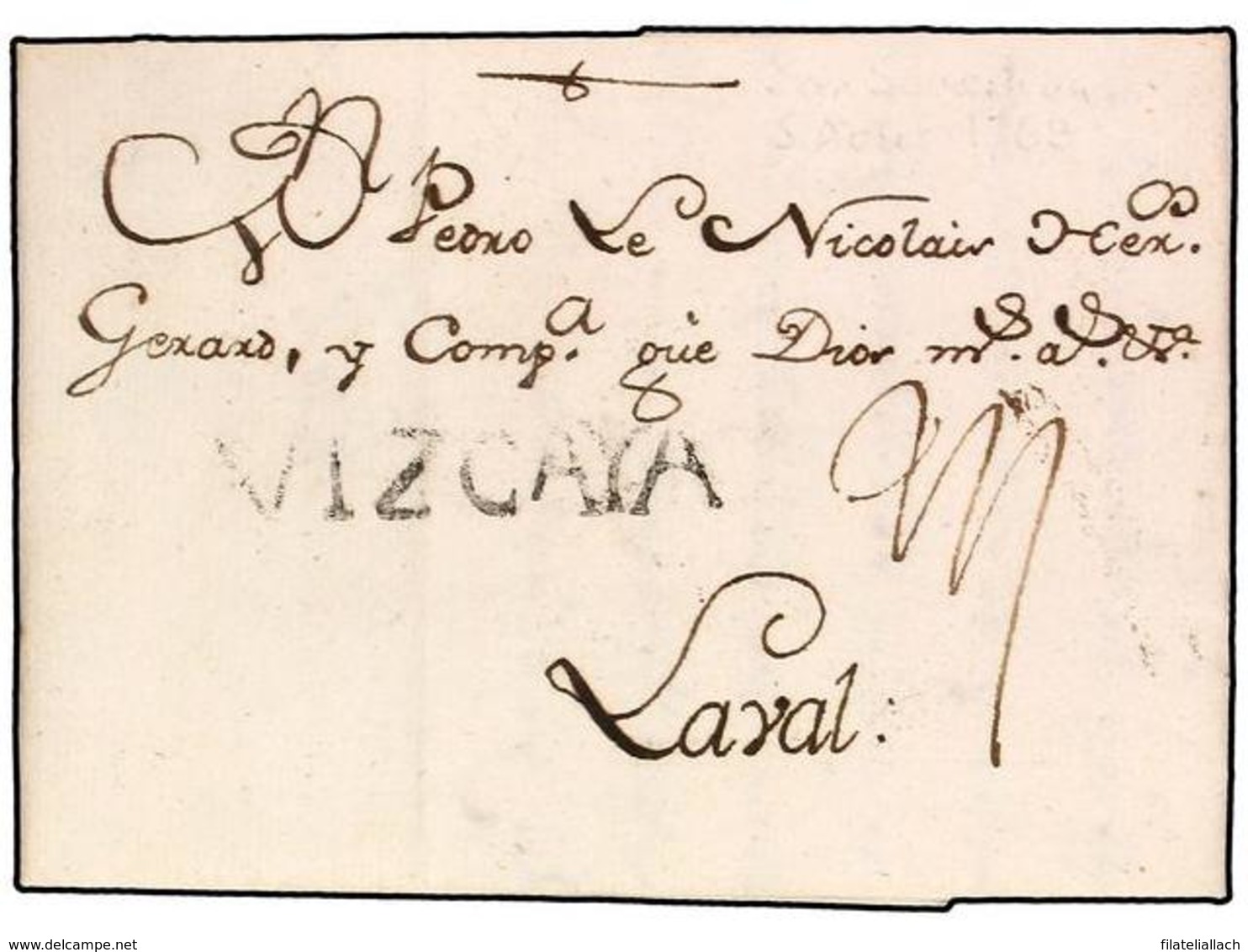 SPAIN: PREPHILATELIC MARKS  DP11 VIZCAYA - ...-1850 Prefilatelia