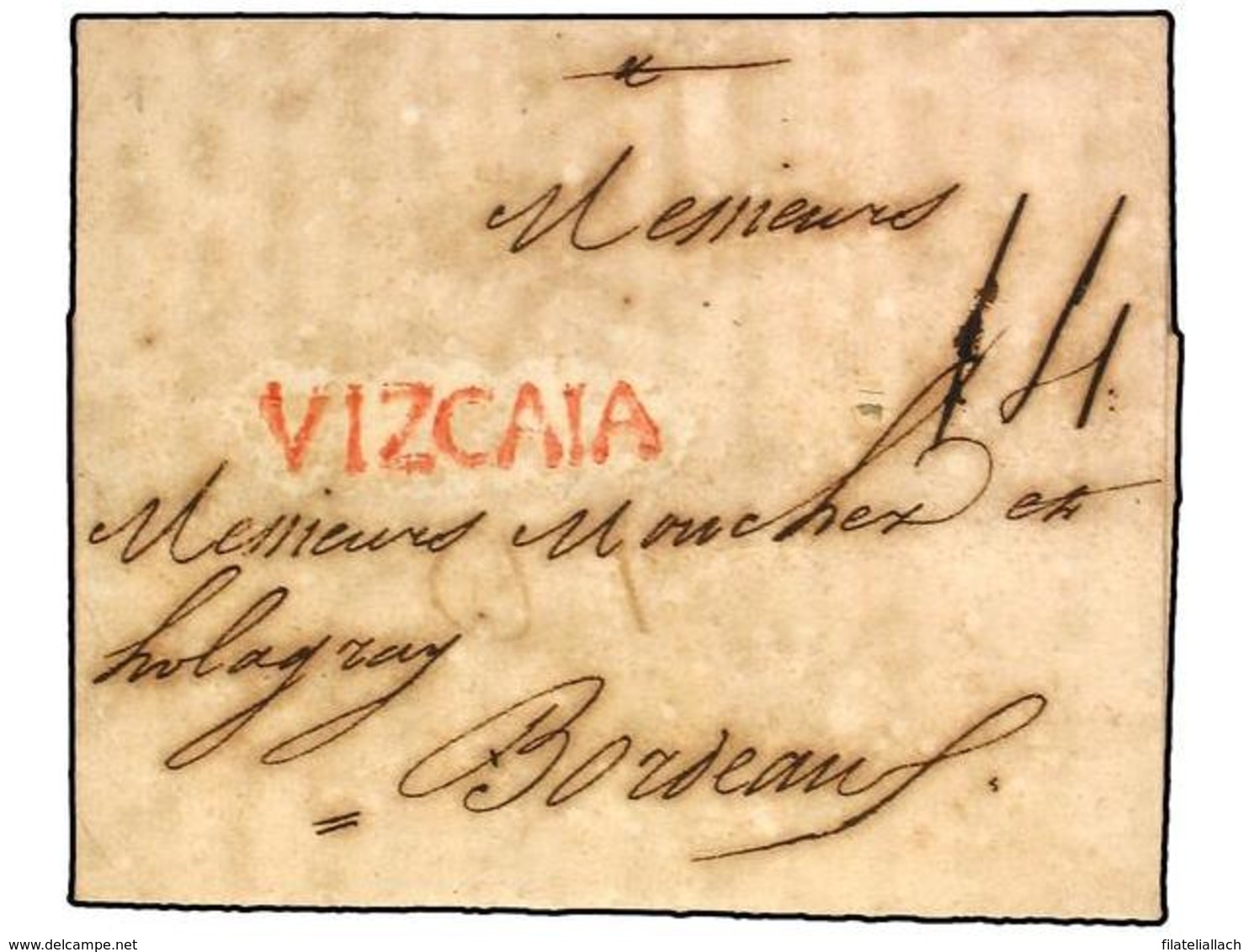 SPAIN: PREPHILATELIC MARKS  DP11 VIZCAYA - ...-1850 Prephilately