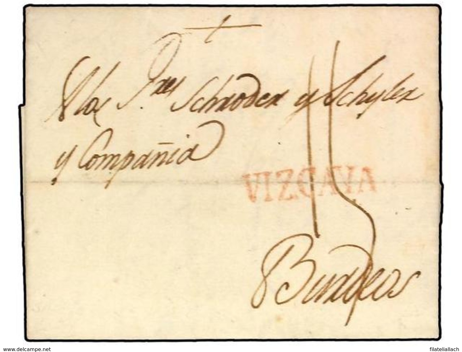 SPAIN: PREPHILATELIC MARKS  DP11 VIZCAYA - ...-1850 Prefilatelia