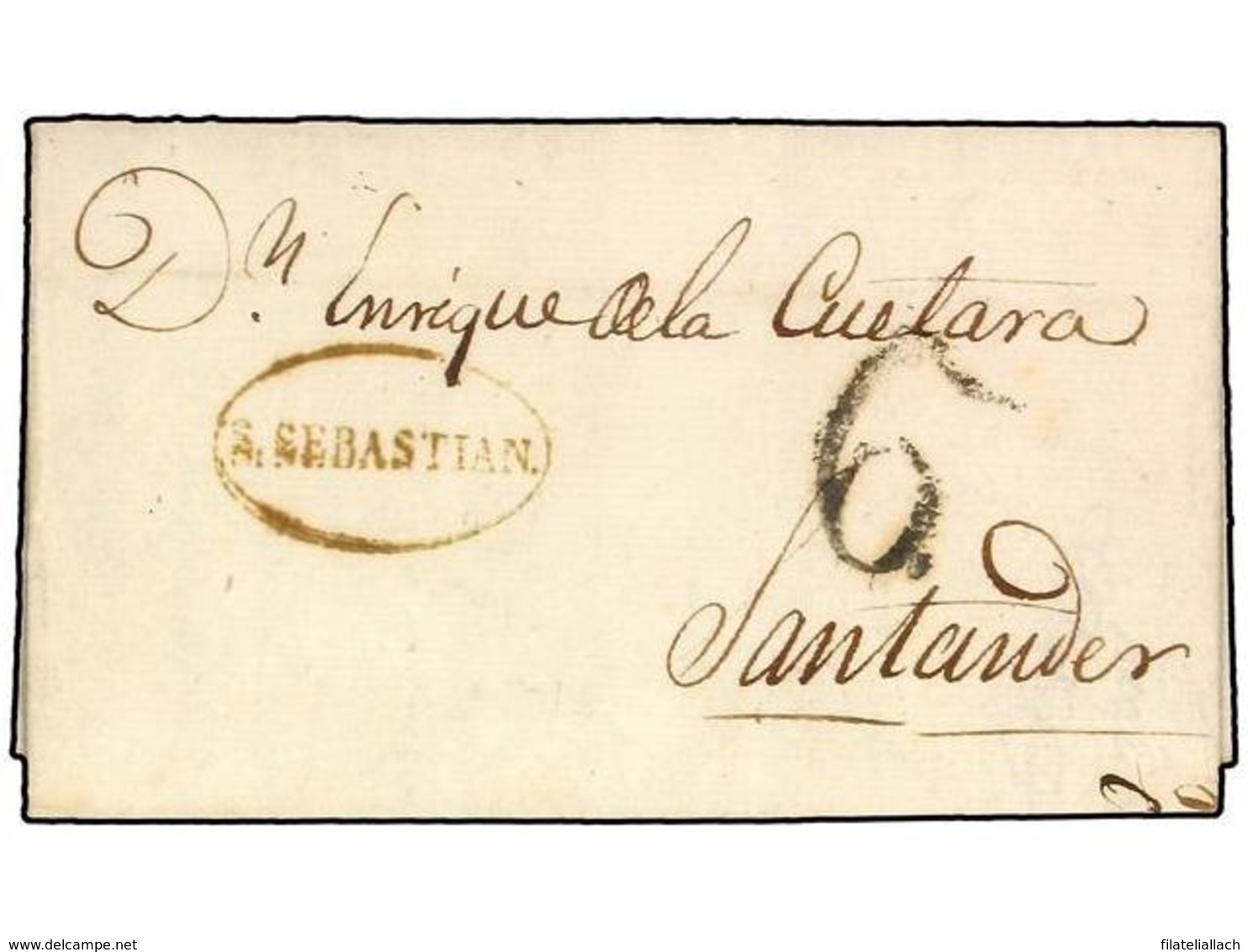 SPAIN: PREPHILATELIC MARKS  DP11 VIZCAYA - ...-1850 Prephilately