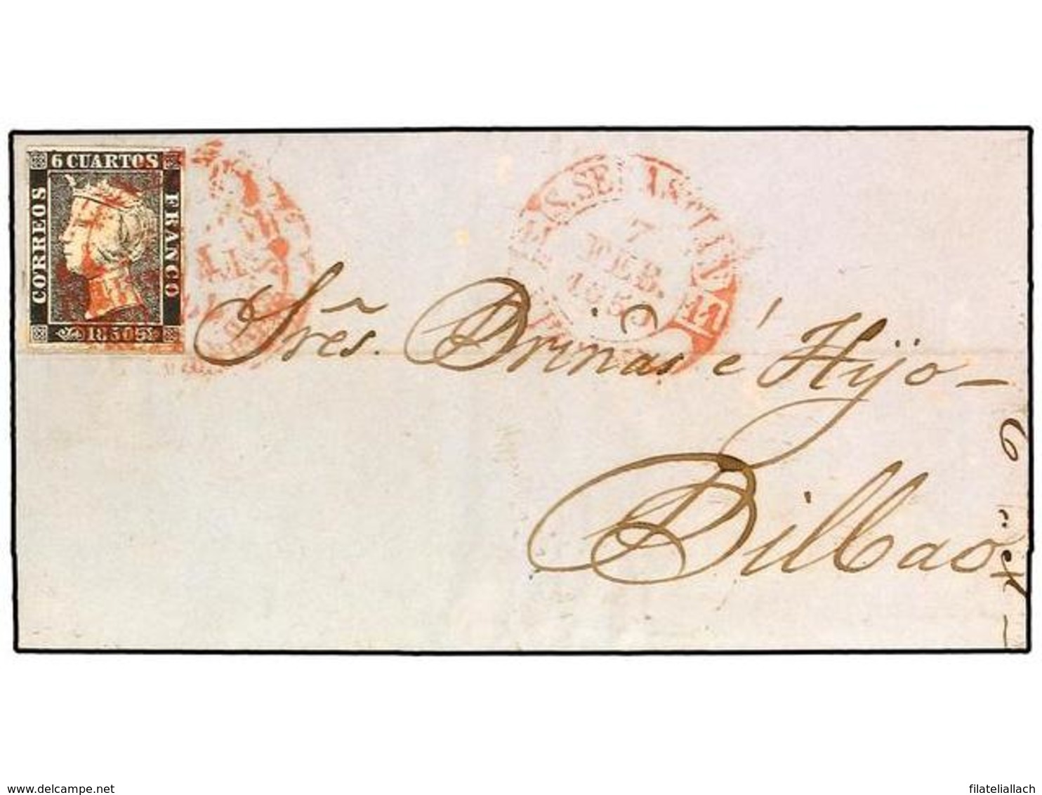 SPAIN: PREPHILATELIC MARKS  DP11 VIZCAYA - ...-1850 Voorfilatelie