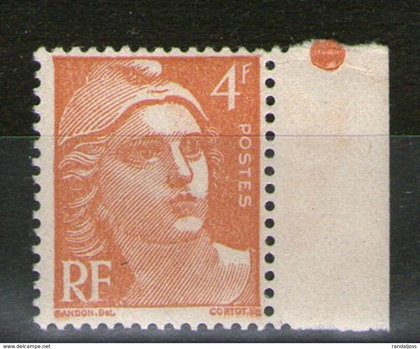 N° 808** _point De Repère Sur Intermarge - 1945-54 Marianne De Gandon