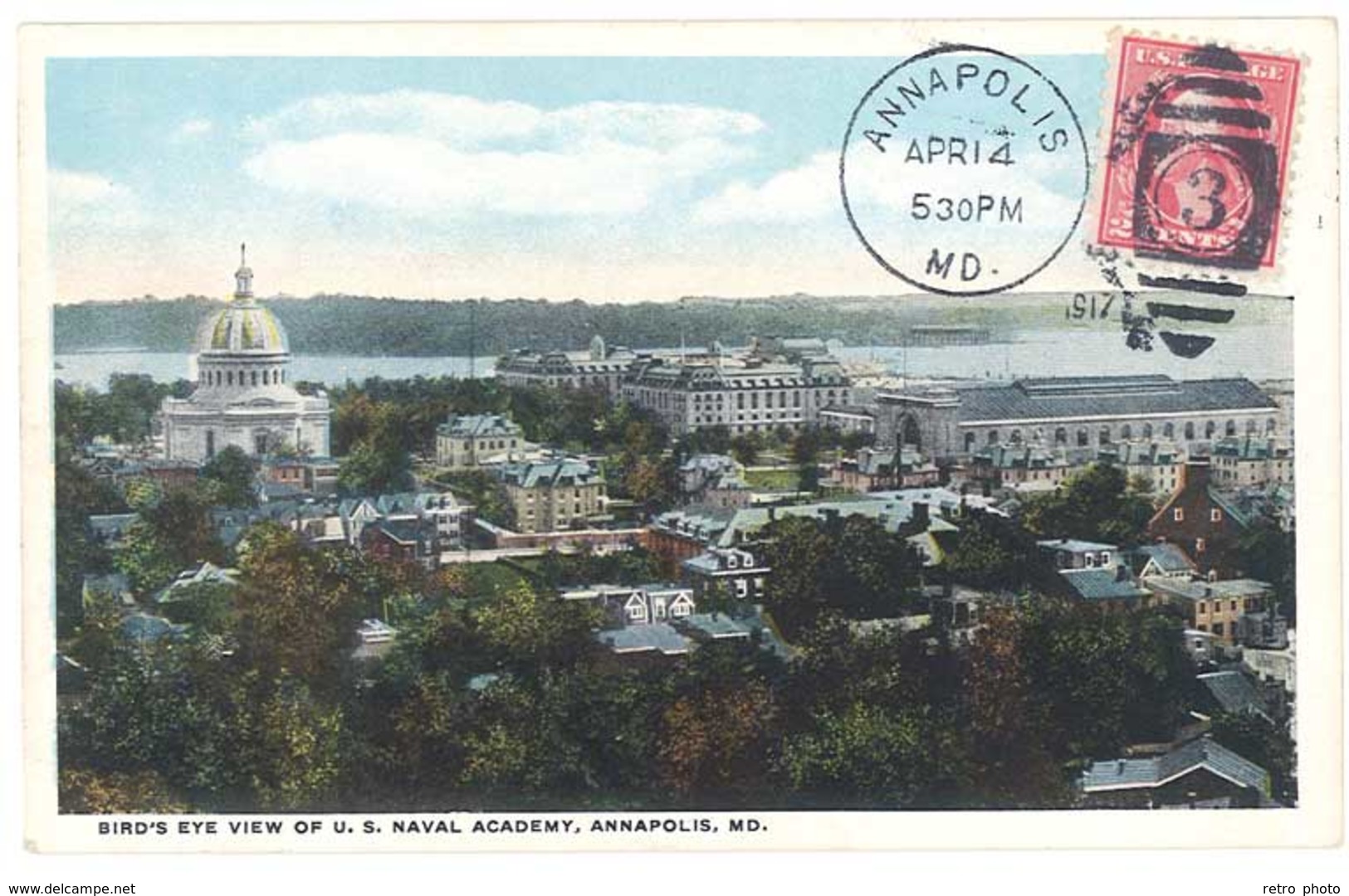 Cpa Etats-Unis / Usa - Annapolis - Bird's Eye View Of U.S. Naval Academy - Annapolis – Naval Academy