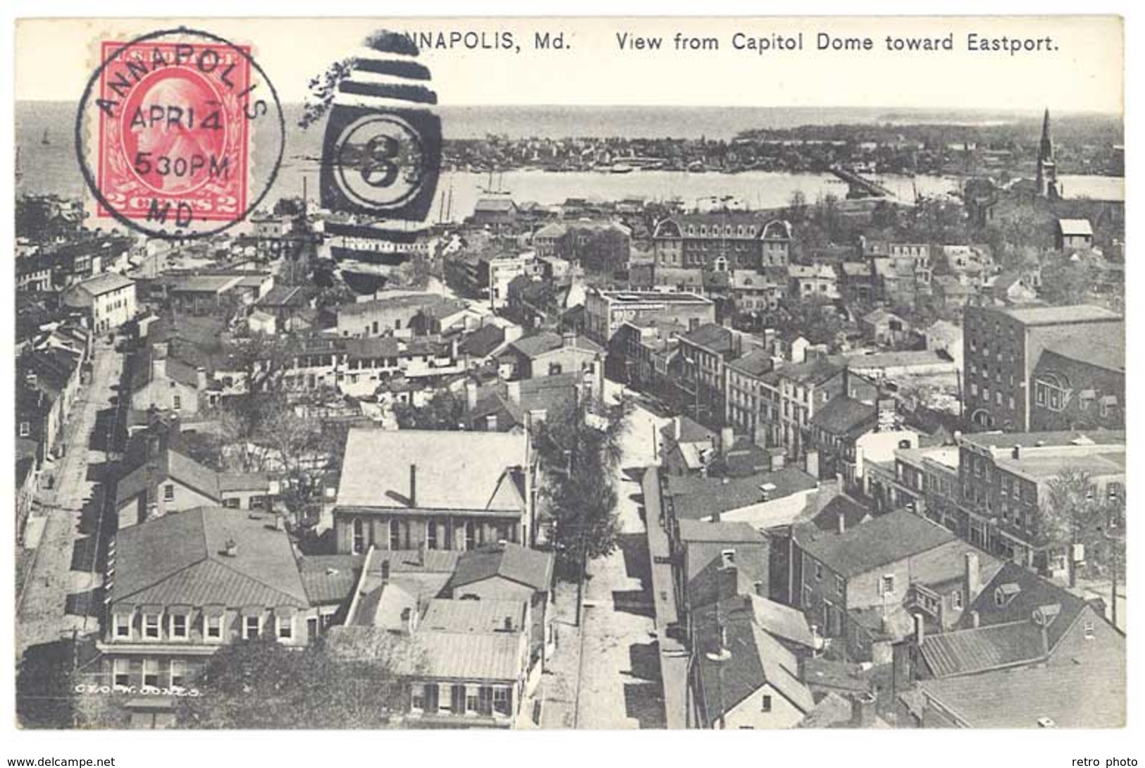 Cpa Etats-Unis / Usa - Annapolis - View From Capitol Dome Toward Eastport - Annapolis