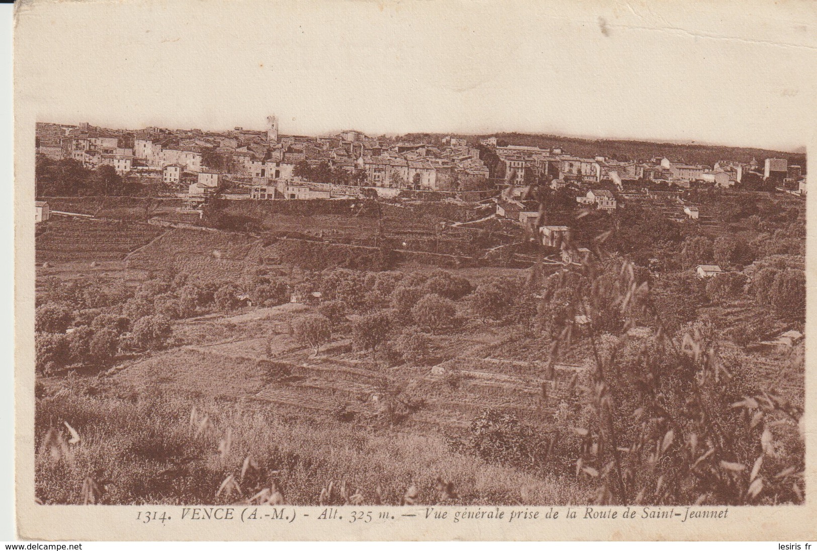 CPA -  VENCE - VUE GÉNÉRALE PRISE DE LA ROUTE DE ST JEANNET - 1314 -LA PROVENCALE - Vence