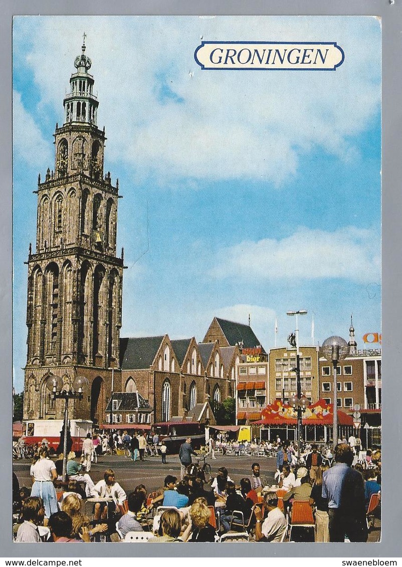 NL.- GRONINGEN. Martinitoren. Grote Markt.. - Kerken En Kathedralen