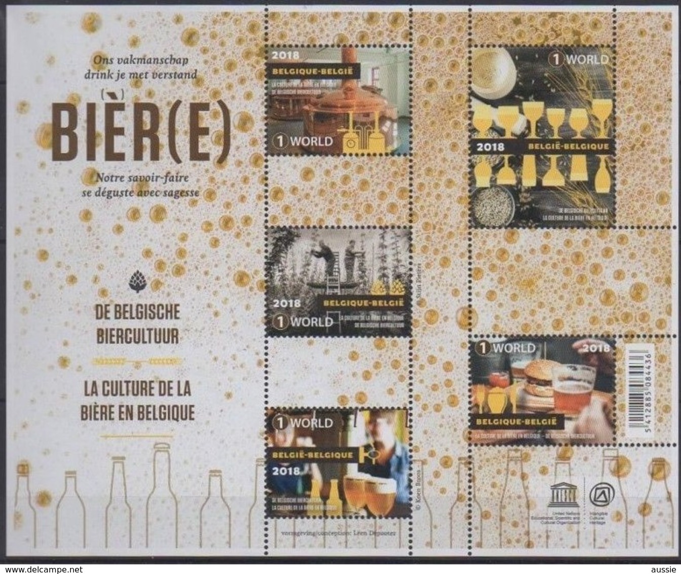 Belgique Belgie 2018 OCBn° Bloc 260 *** MNH Belgische Biercultuur Bière Belge - 1961-2001