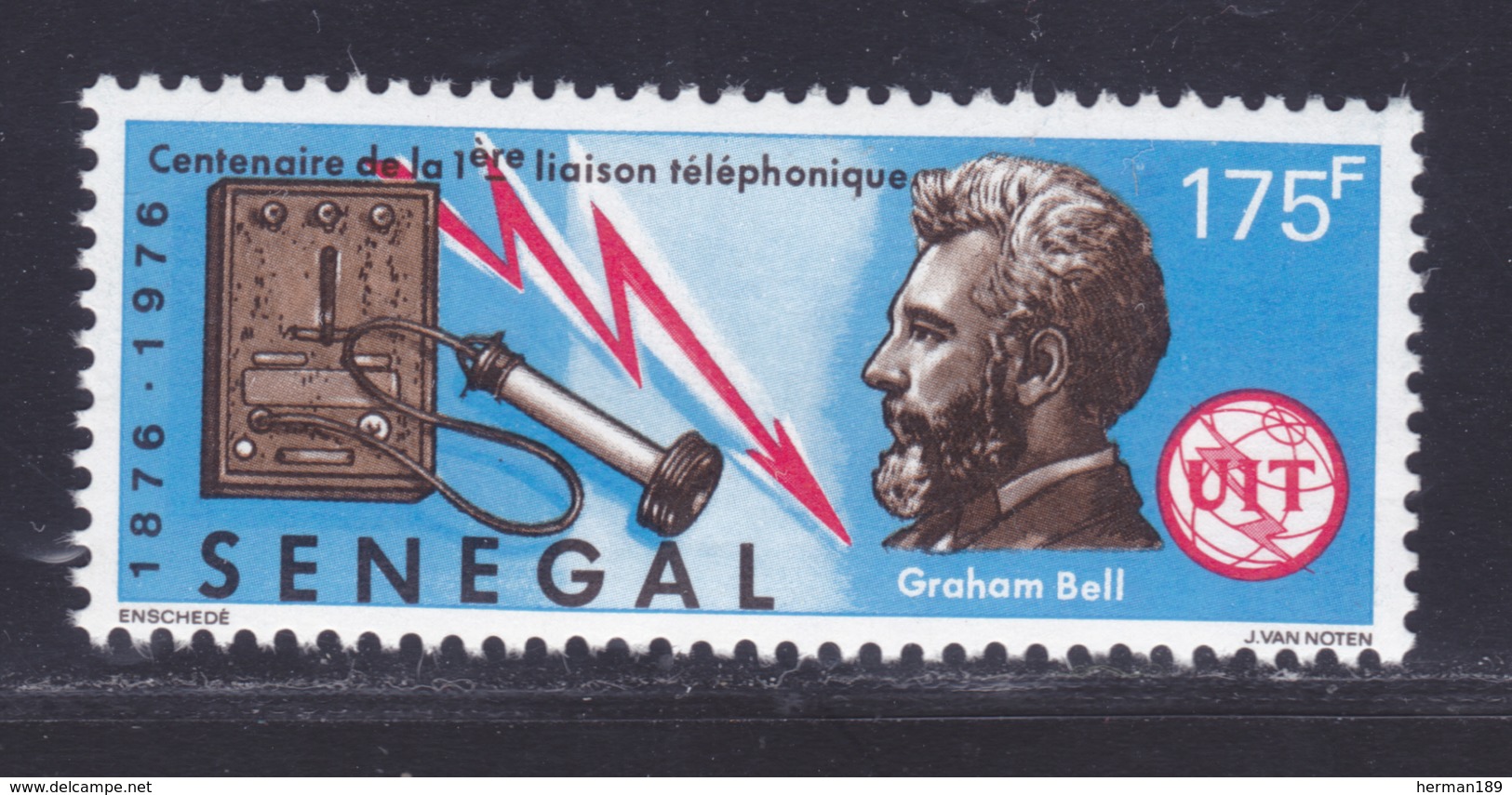 SENEGAL N°  430 ** MNH Neuf Sans Charnière, TB (D8151) 100 Ans Première Liaison Téléphonique -1976 - Sénégal (1960-...)