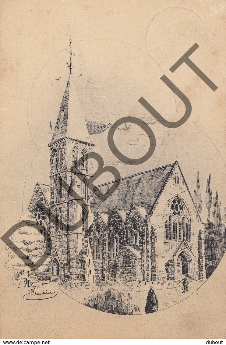 Postkaart - Carte Postale LOT/Beersel De Nieuwe Kerk /Coessen Sint Renelde 1912(J19) - Beersel