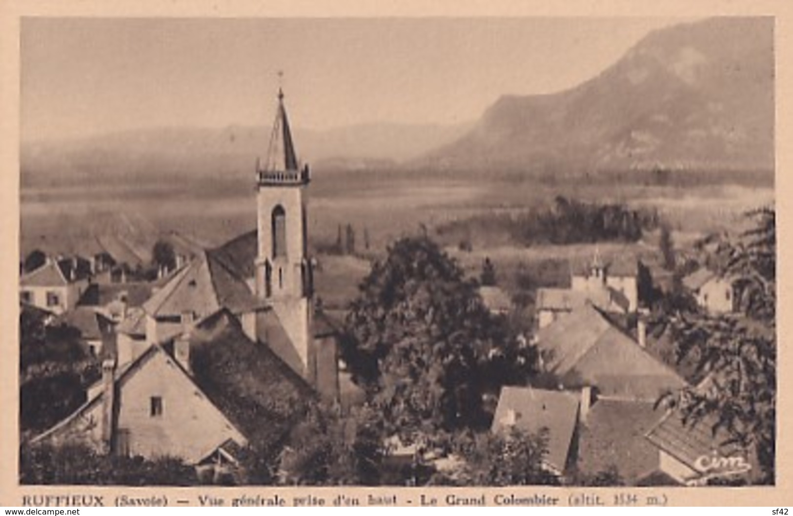 RUFFIEUX              VUE GENERALE PRISE D EN HAUT - Ruffieux