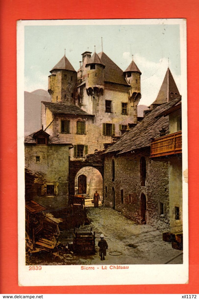 VAH-34  Sierre Le Chateau, Vieille Rue. ANME. No 2839. Circulé Date Illisible - Sierre