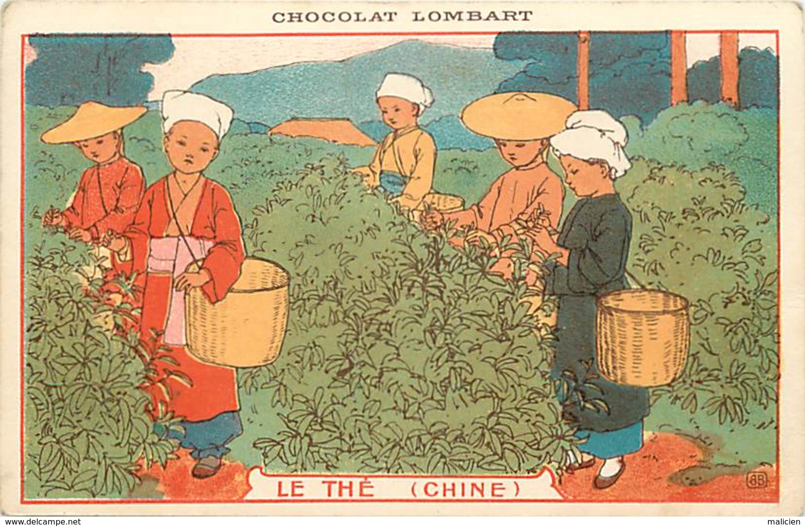 -ref-B125- Chine - China - Le The - Tea - Publicite Chocolat Lombart - Paris - - Chine