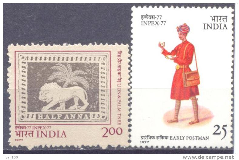 1976. India, Philatelic Exhibition IMPEX'77, 2v, Mint/** - Nuovi