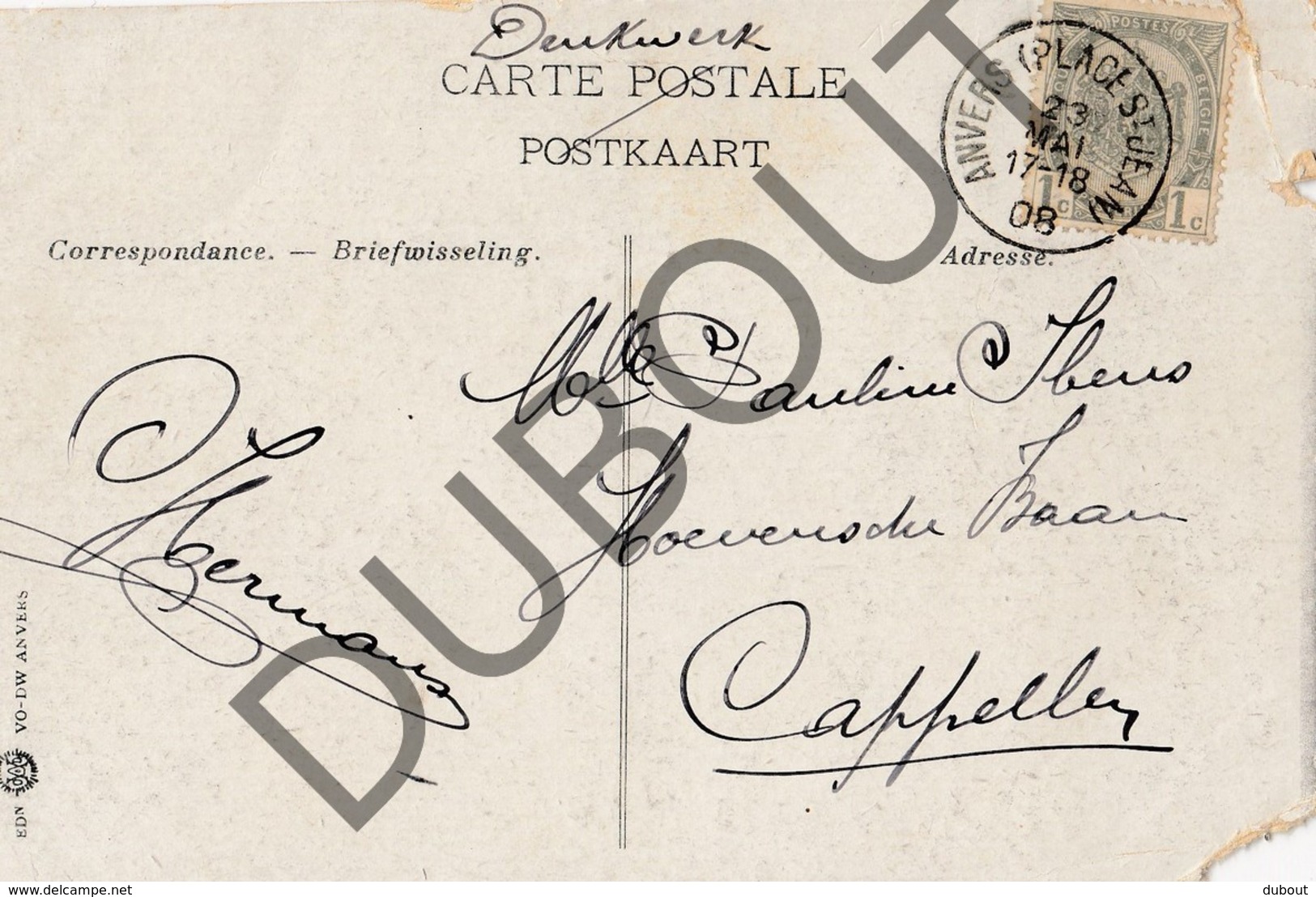 Postkaart - Carte Postale KONTICH Catastrofe Van Kontich Treinramp 21 Mei 1908 (J34) - Kontich