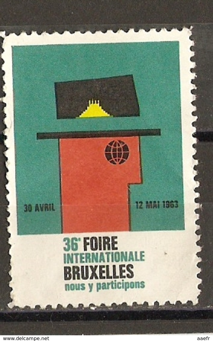 Belgique 1963 - 36ème Foire  Internationale De Bruxelles - Erinnophilie