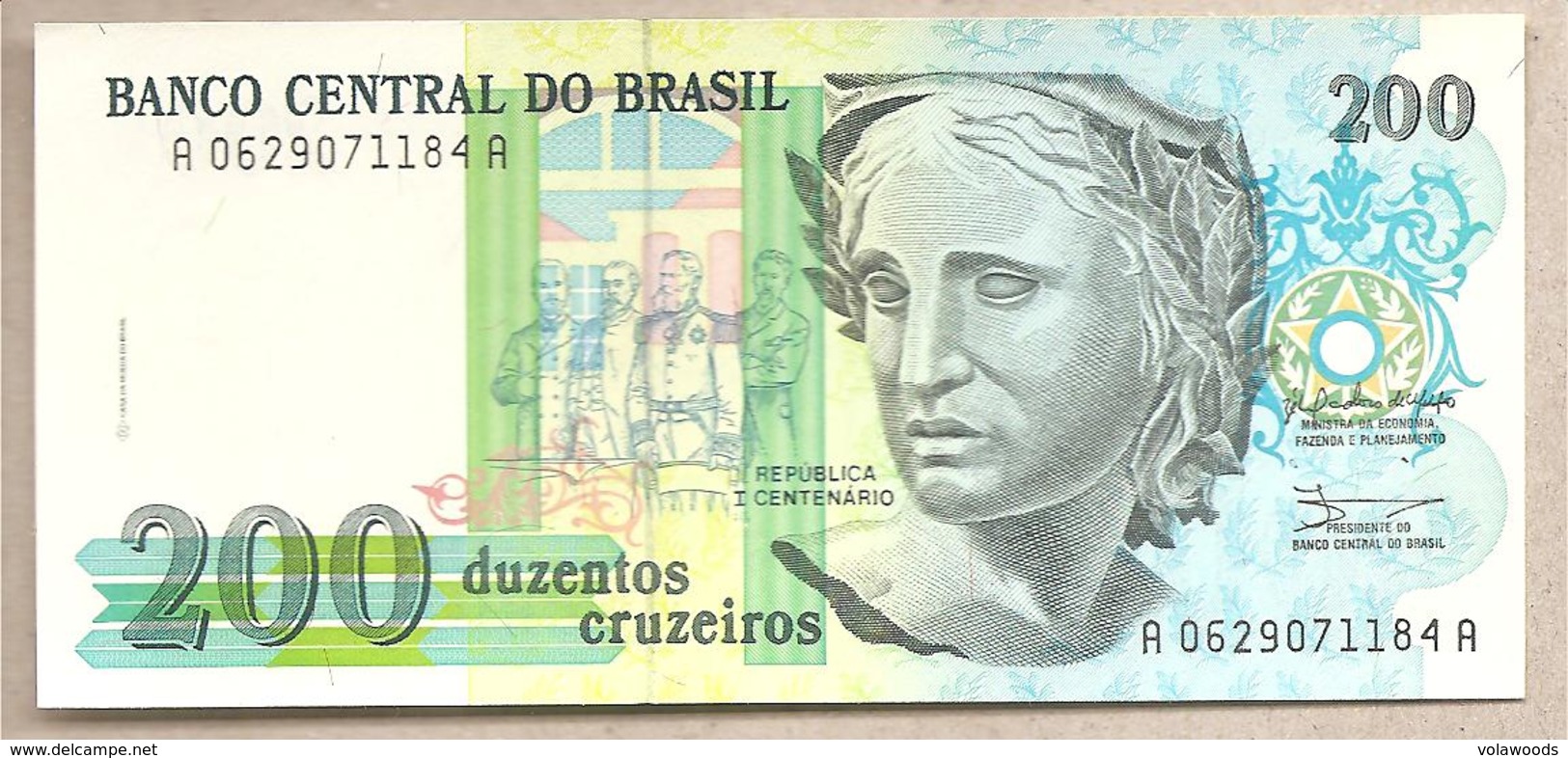 Brasile - Banconota Non Circolata Da 200 Cruzeiro P-229 - 1990 #19 - Brésil