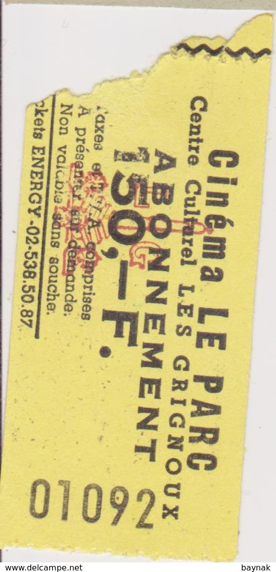 LIEGE, BELGIE  --  CINEMA LE PARC --  19 X  CINEMA  TICKET - Eintrittskarten