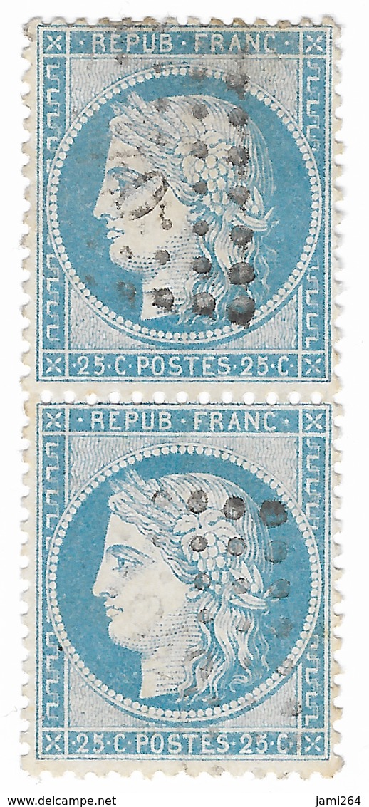 TIMBRE N)  60/1 PAIRE VERTICALE ;16/26 A2 ;le N°26 Est Un Zéro  RARE  TTB - 1871-1875 Ceres