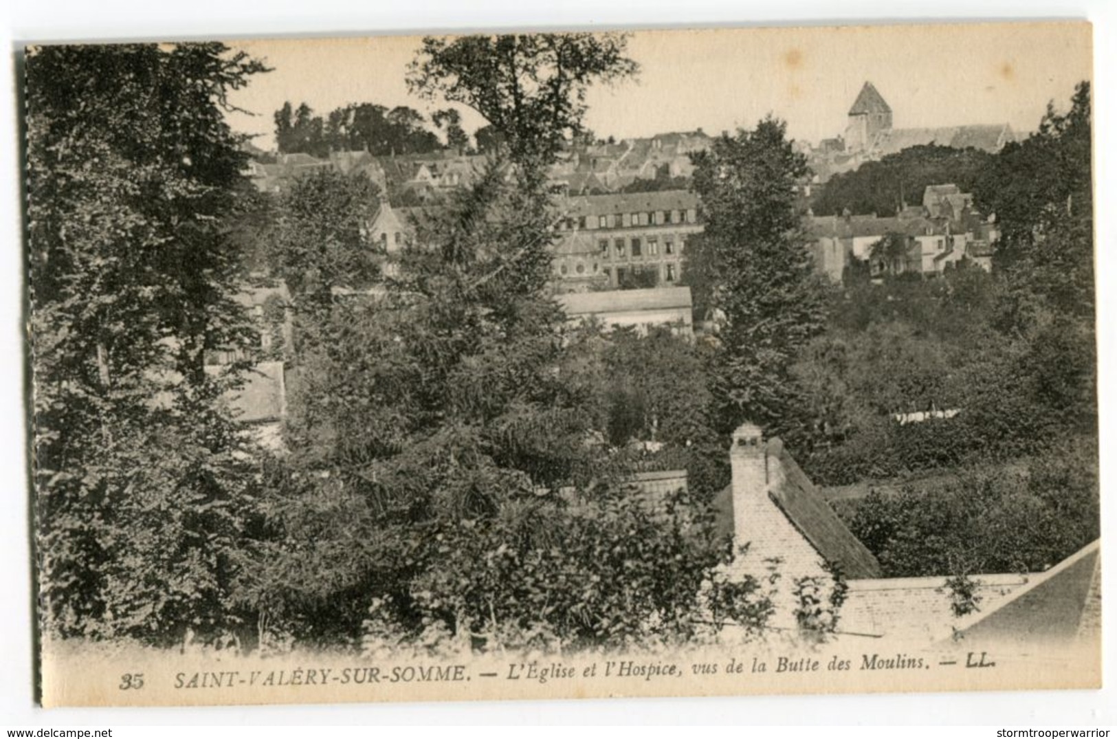 SAINT VALERY SUR SOMME L'église Et L'hospice Vus De La Butte Des Moulins - Saint Valery Sur Somme