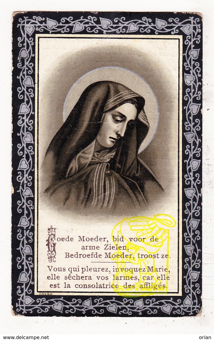 DP Angelina Houdin ° Bierbeek 1829 † Lovenjoel 1907 X Antonius Bottu / Vermelding Gehucht Bruul - Devotion Images