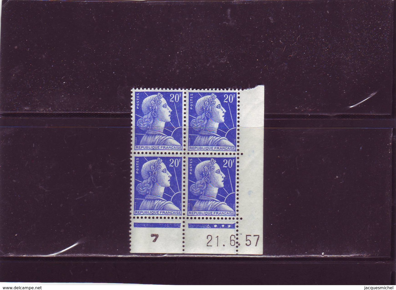 N°1011B -20F REPUBLIQUE DE MULLER - C De C+D - 1° Tirage Du 14.6 Au 30.7.57 - 21.06.1957 - - 1950-1959