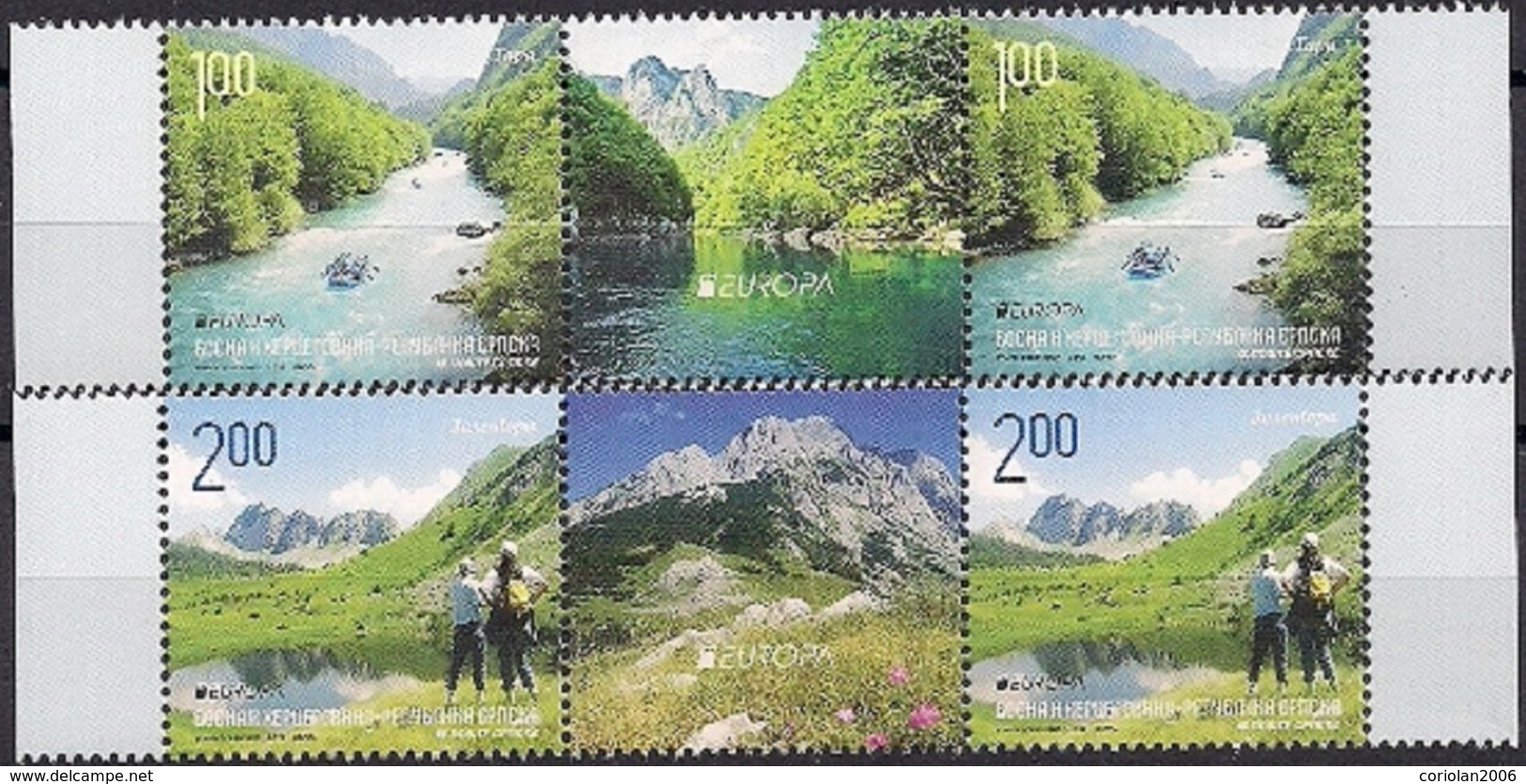 BOSNIA HERT. REP. SARPSKA 2012 / Europa /  2 STRIPS WITH LABELS - 2012