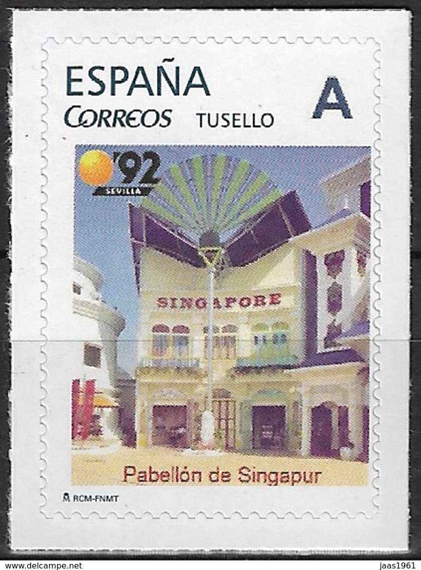 ESPAÑA. TUSELLO. EXPO'92 SEVILLA. PABELLON DE SINGAPUR - Nuevos