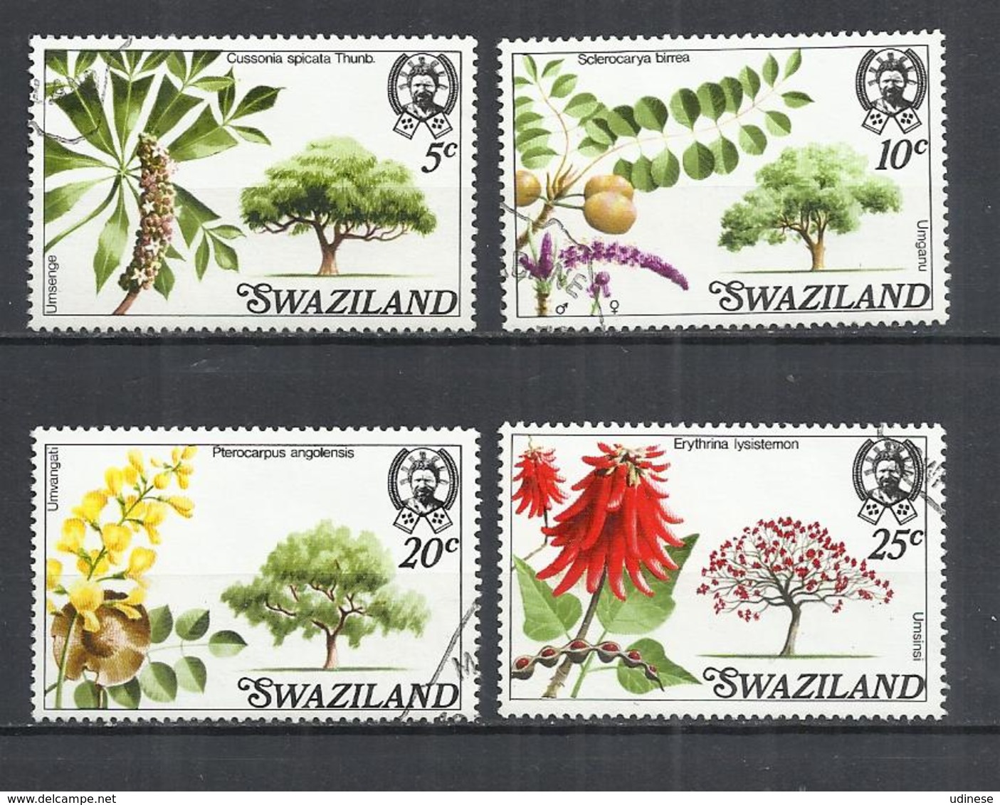 SWAZILAND 1978 - TREES - CPL. SET - USED OBLITERE GESTEMPELT USADO - Swaziland (1968-...)