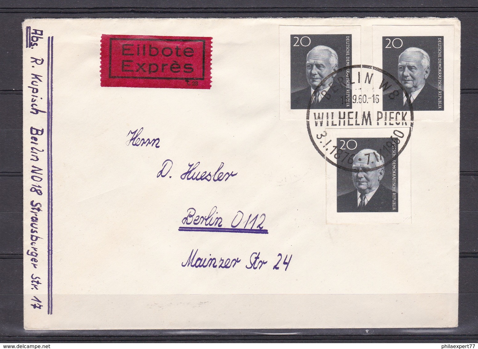 DDR - 1960 - Michel Nr. 784 B - Eilbote Express Mit Ankuftsstempel - Usados