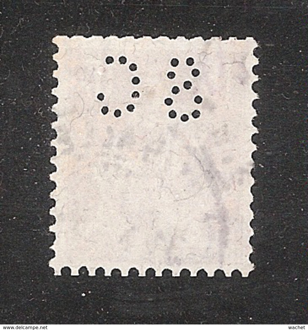 Perfin/perforé/lochung Switzerland No 105  TYPE II 1908-1933 - Hélvetie Assise Avec épée  SC - Perforadas