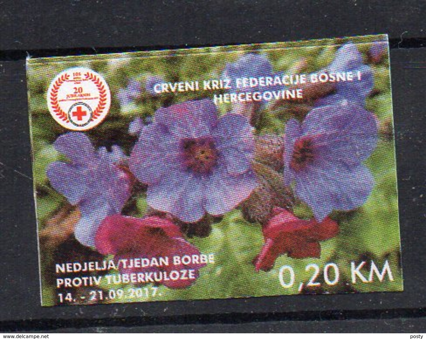 BOSNIE-HERZEGOVINE - RED-CROSS - CROIX-ROUGE - FLEURS - FLOWERS - 2017 - - Bosnia Erzegovina