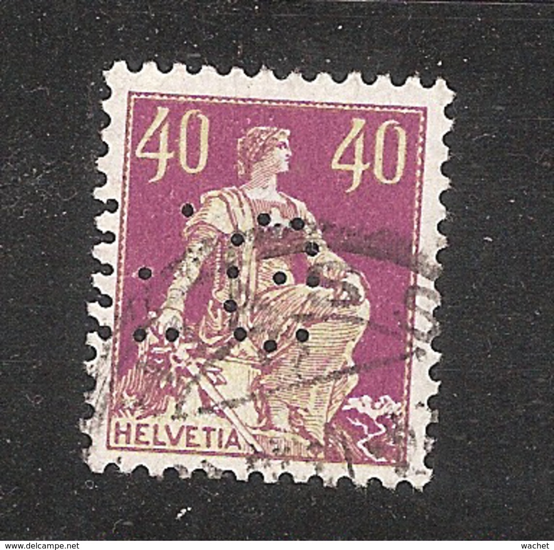 Perfin/perforé/lochung Switzerland No 102 TYPE II 1908-1933 - Hélvetie Assise Avec épée  F.G  Gondrand Frères - Gezähnt (perforiert)